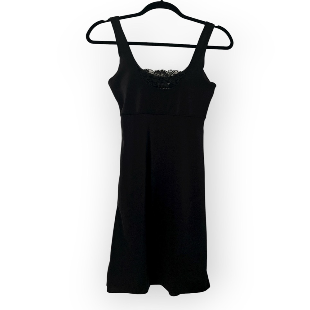 FIT Figure Improving Technology Body Slimmer Shaping Slip Black Lace Chest M